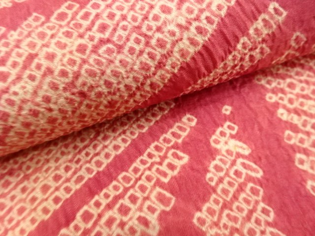  アンティーク　絞り　麻の葉模様名古屋帯